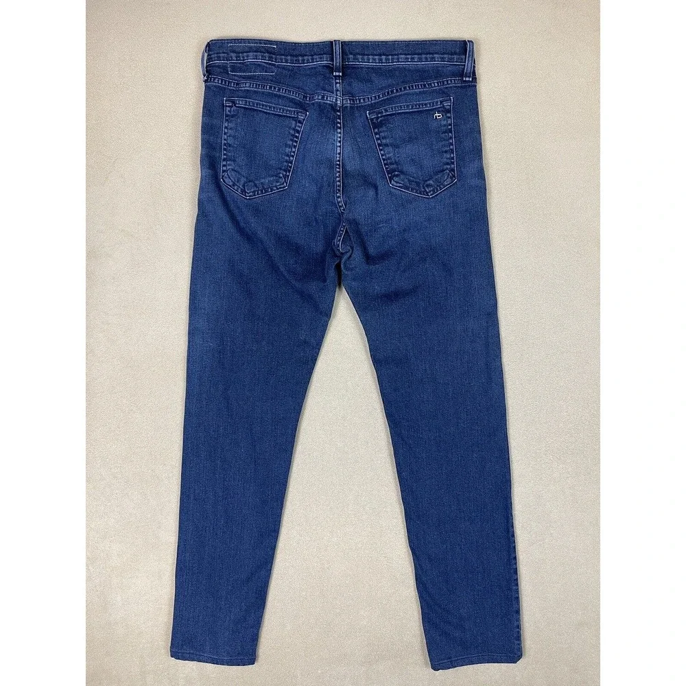 Rag & Bone Jeans Mens 33 Blue Straight Button Fly Casual‎ Workwear Denim Adult